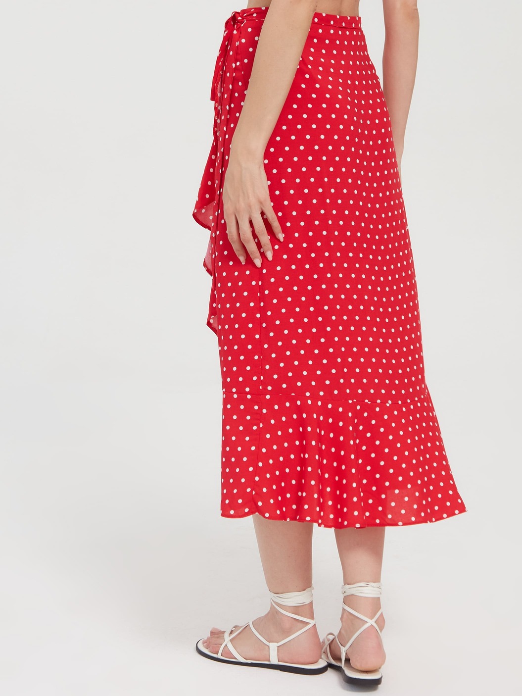 Юбка с запахом (артикул 15596547/красный)