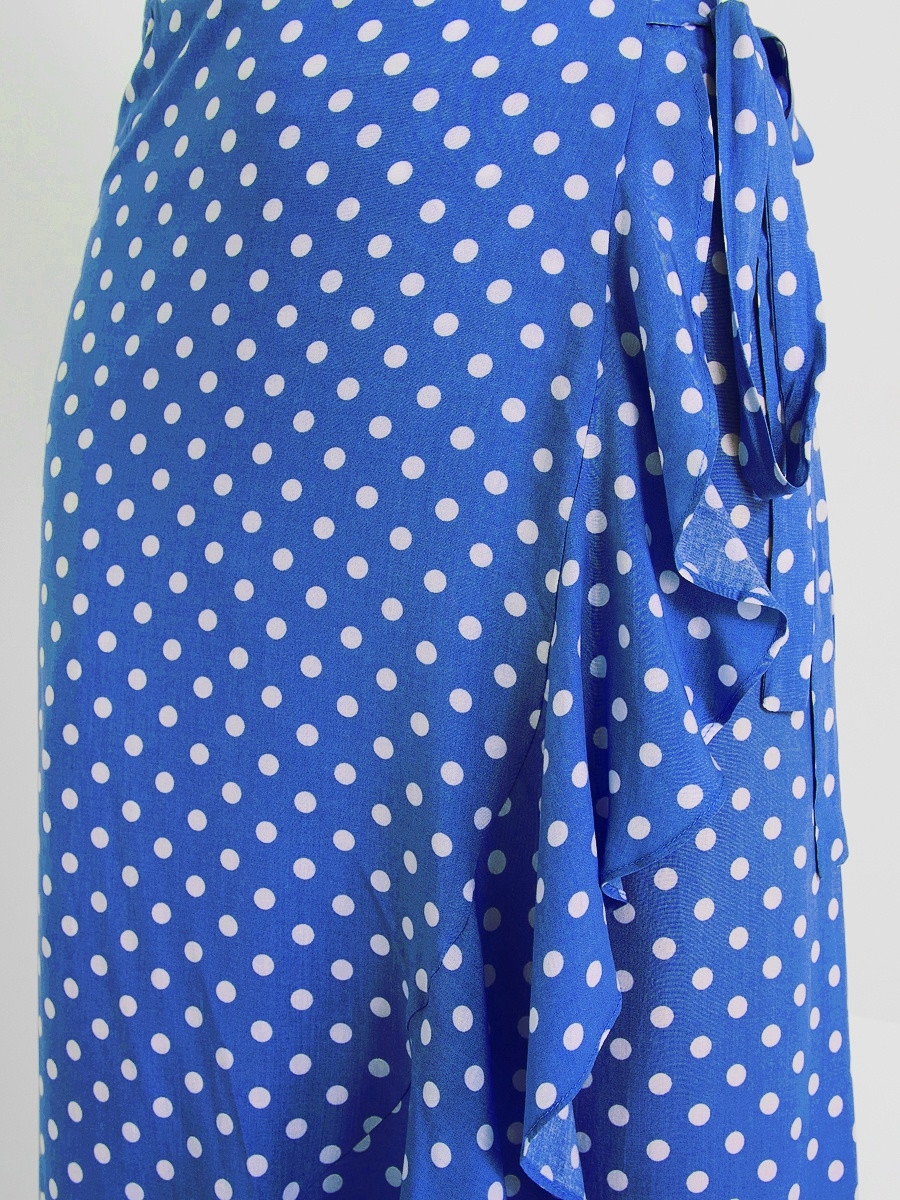 Юбка с запахом (артикул 15596547/голубой)