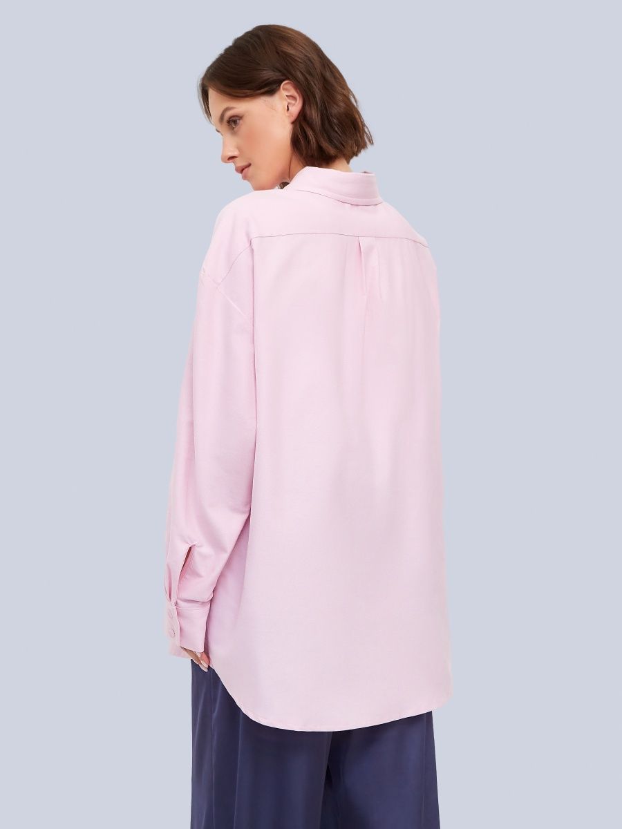 Рубашка классическая без карманов (розовый)