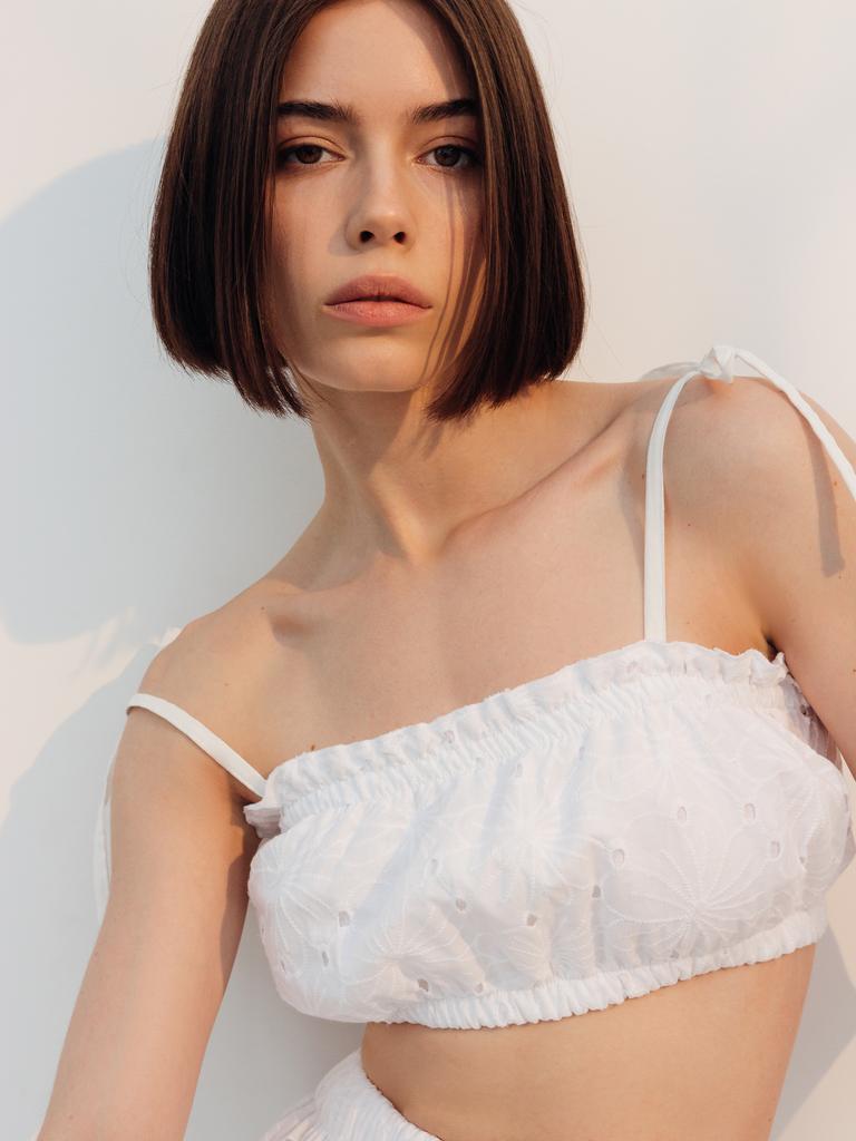 Топ из шитья (белый)