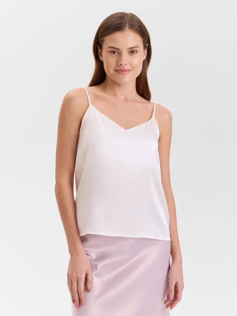 Топ из натурального шелка женский (белый)