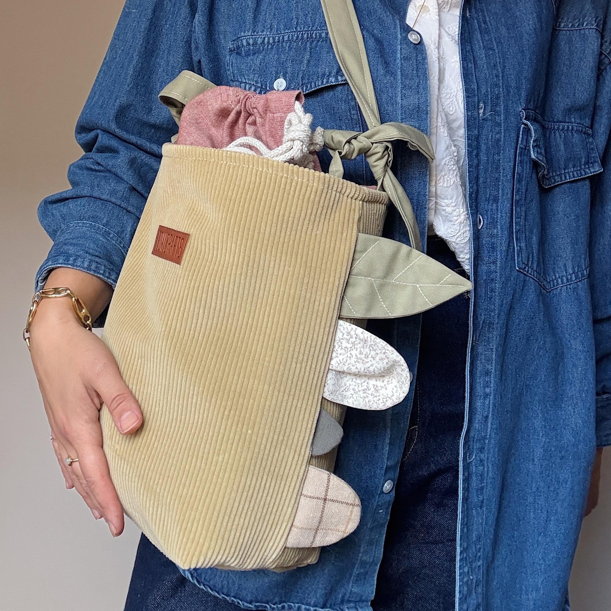 Сумка ФЛОРА большая вельветовая