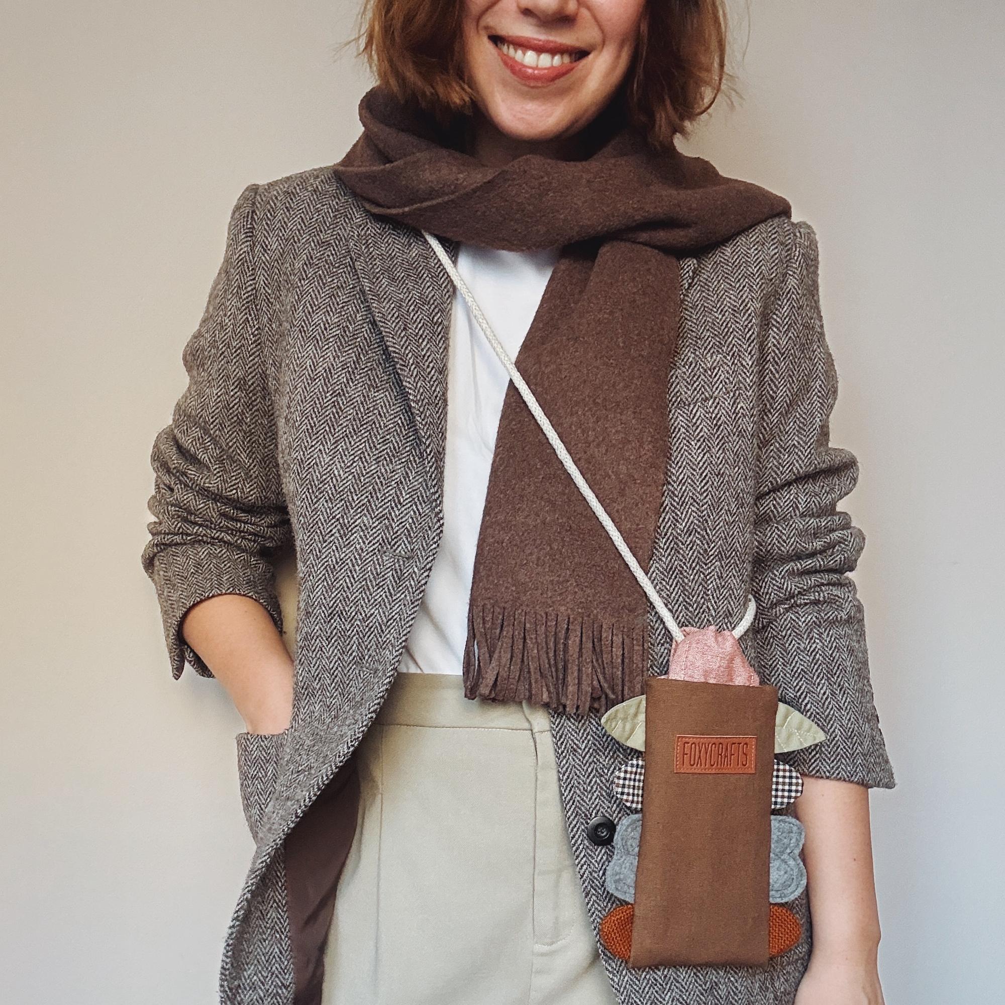 Сумочка для телефона ФЛОКС молочный шоколад