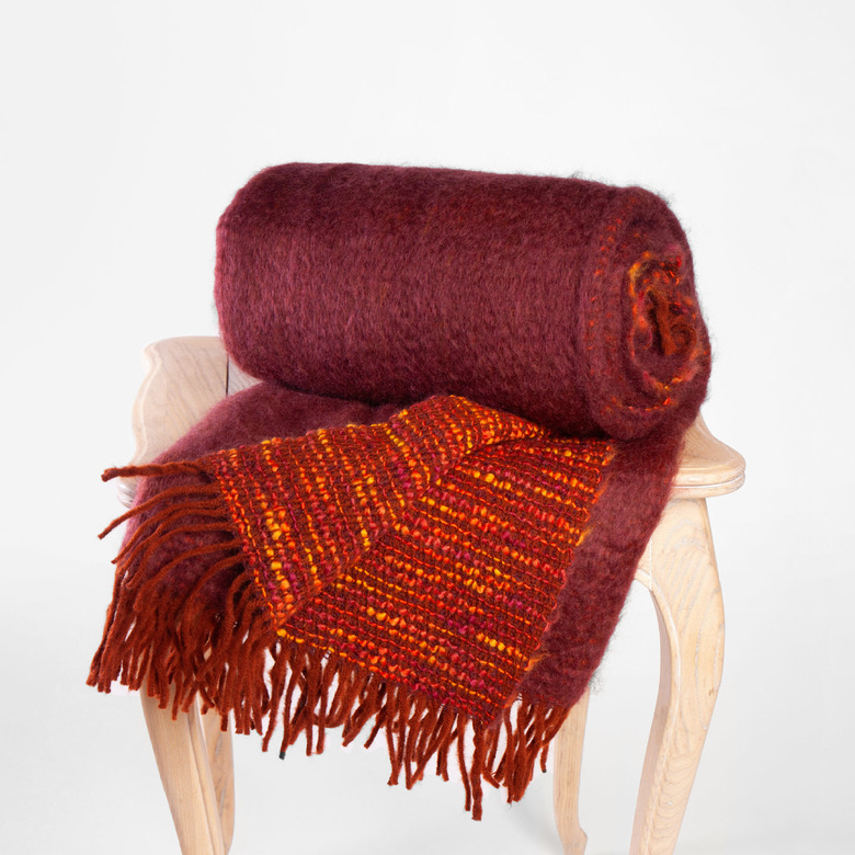 Плед из шерсти и мохера