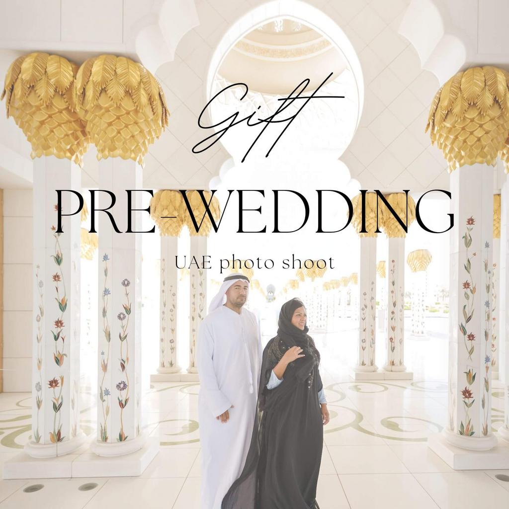 pre-wedding photo shoot gift voucher Abu Dhabi and Uae