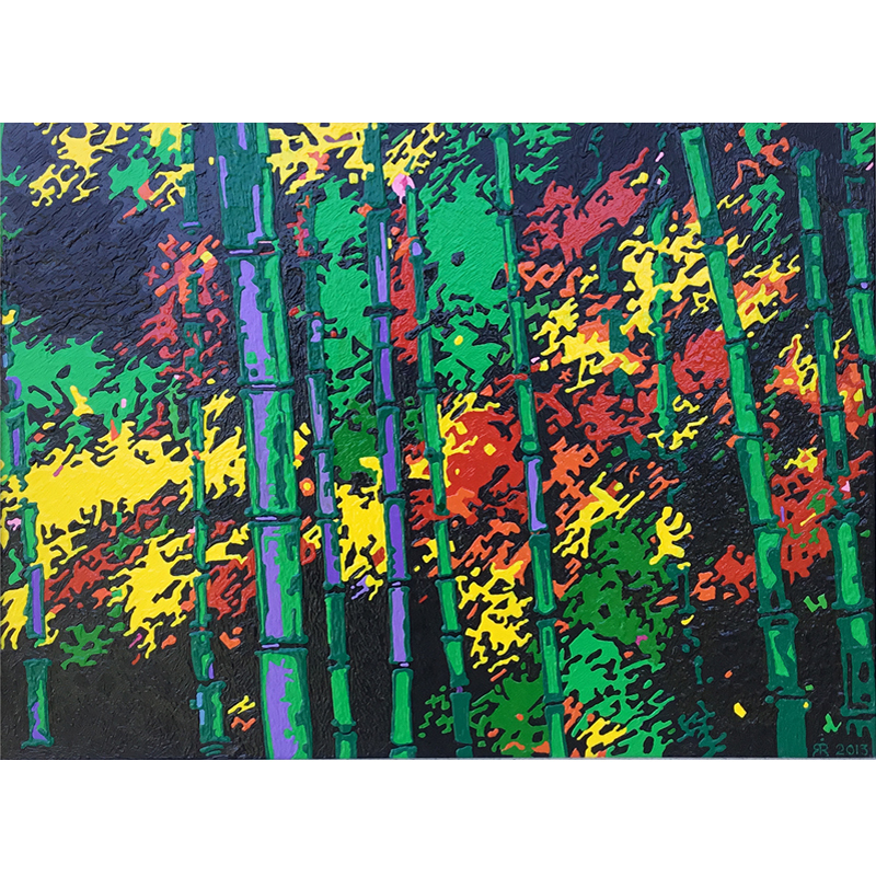 «Бамбуковая роща» жикле (печать на холсте)