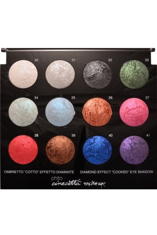 Тени запеченные с бриллиантовым эффектом в палитре