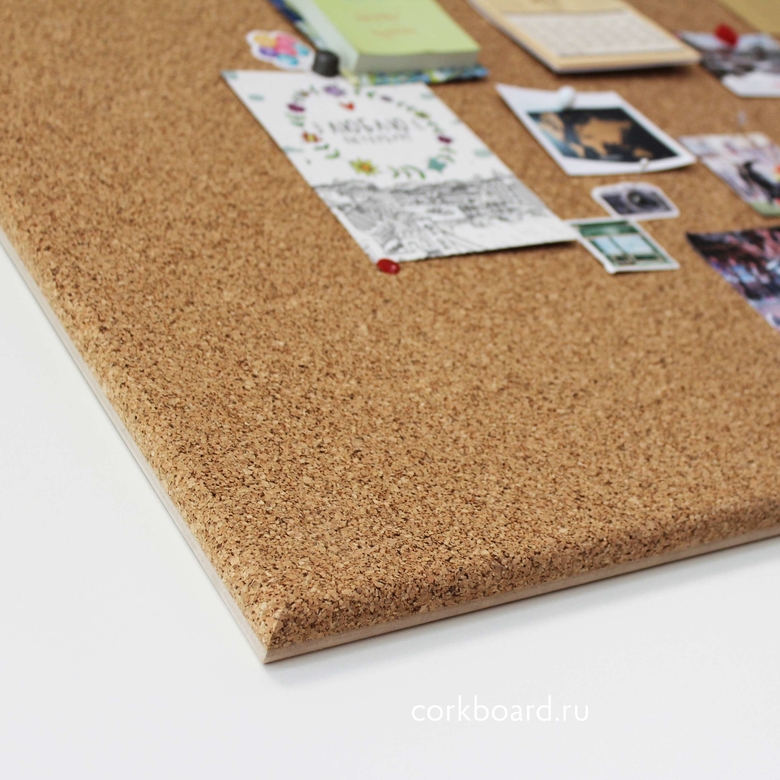 Прямоугольная пробковая доска без рамки