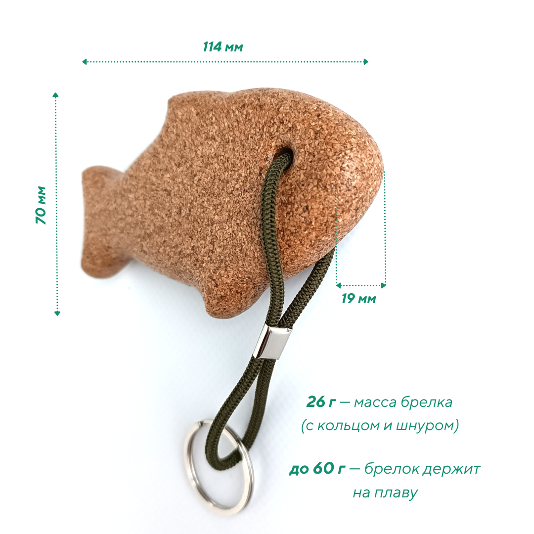 Плавучий брелок из пробки "Рыбка"