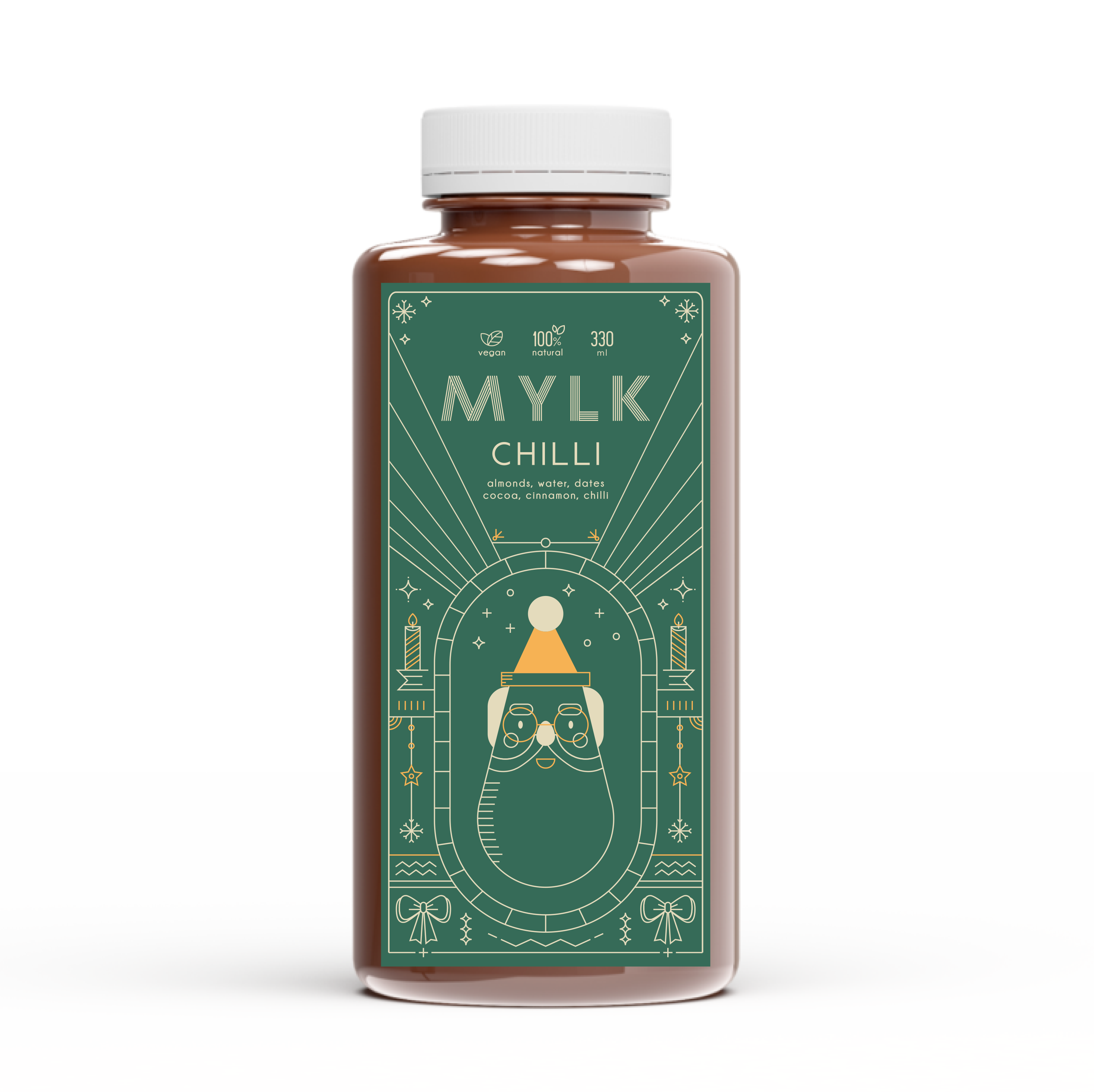 Миндальное молоко с какао и перцем чили