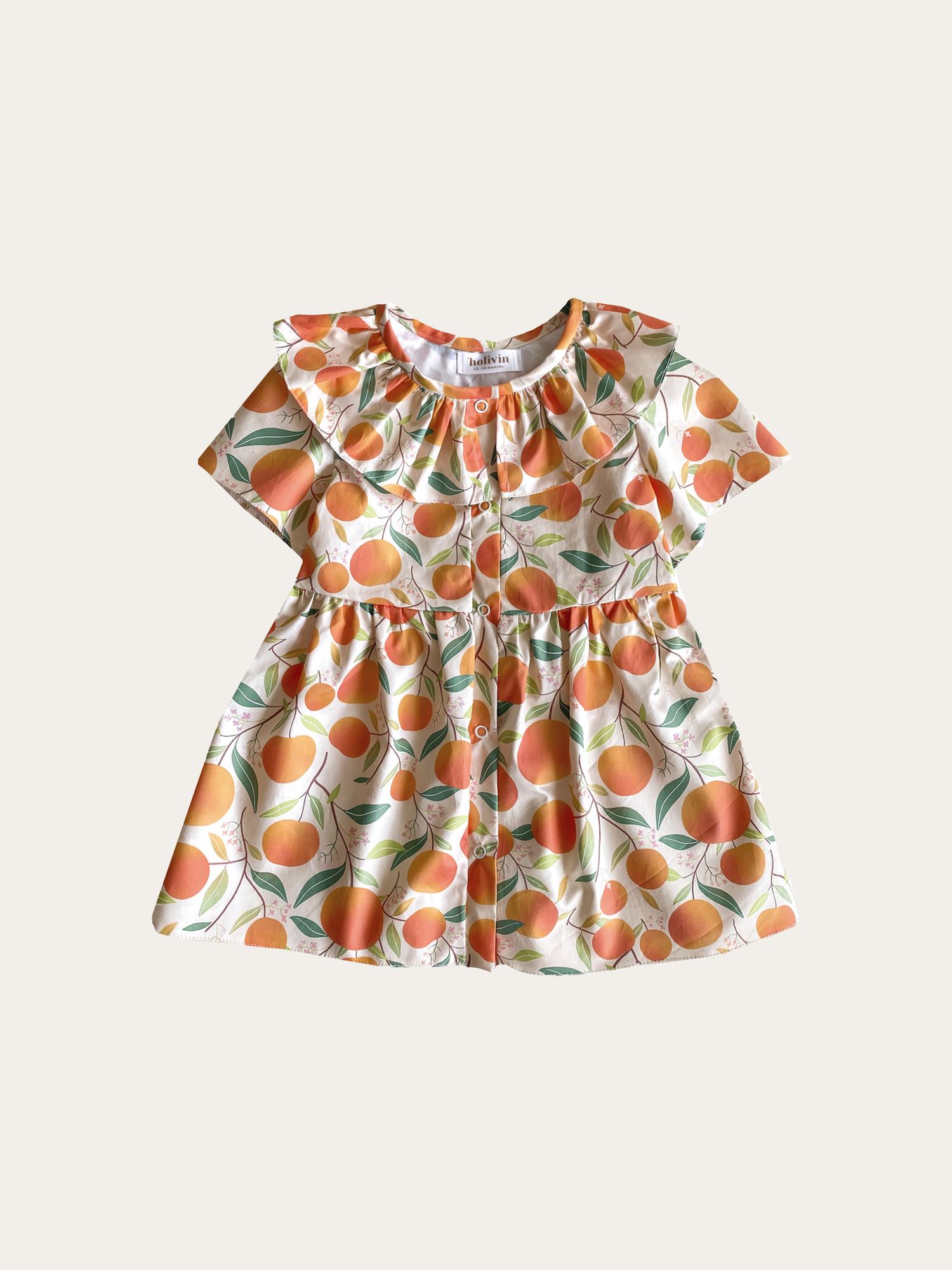 Платье  с воротником  на кнопках "Клементины"