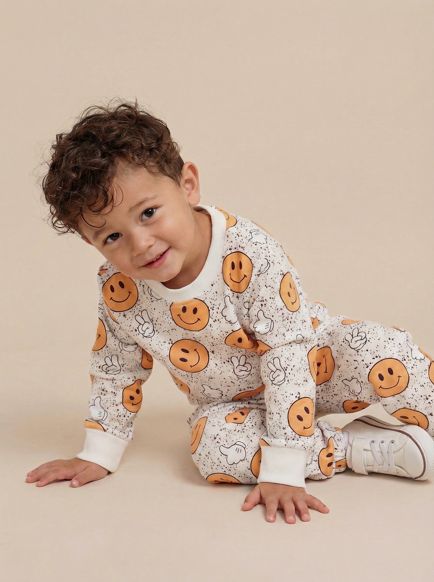 Костюм в принте "Cмайл"