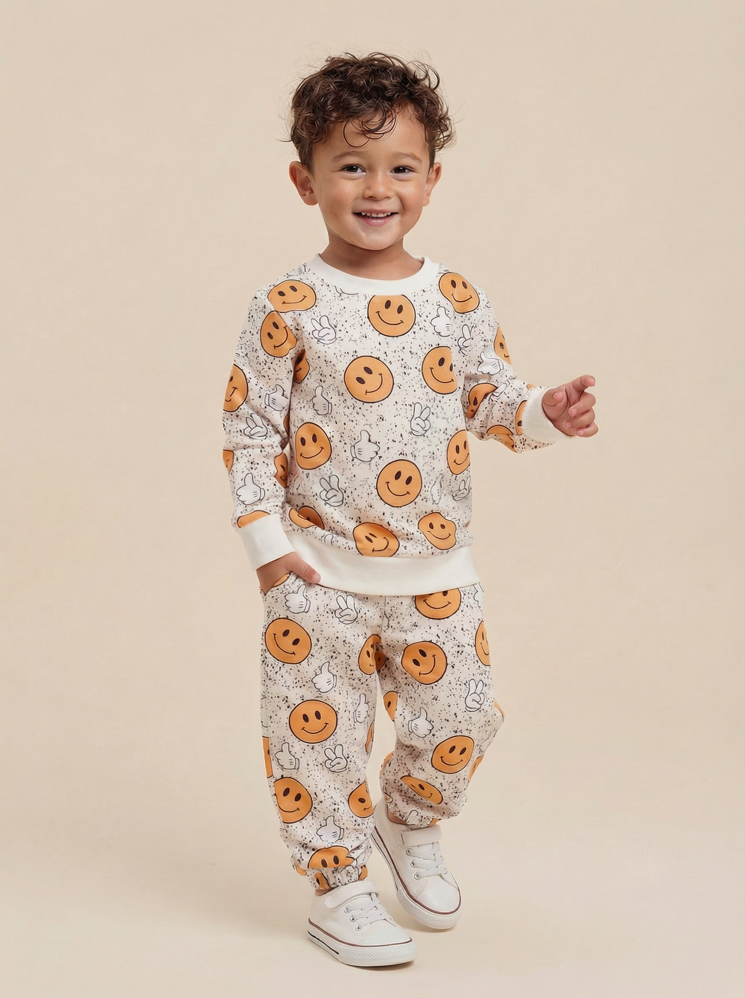 Костюм в принте "Cмайл"