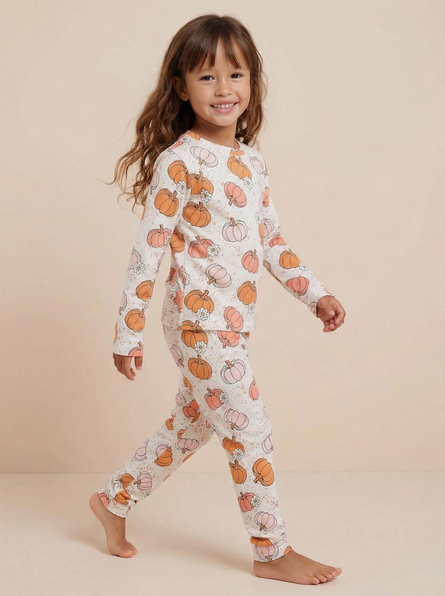 Пижама с принтом "Тыквы-цветы"