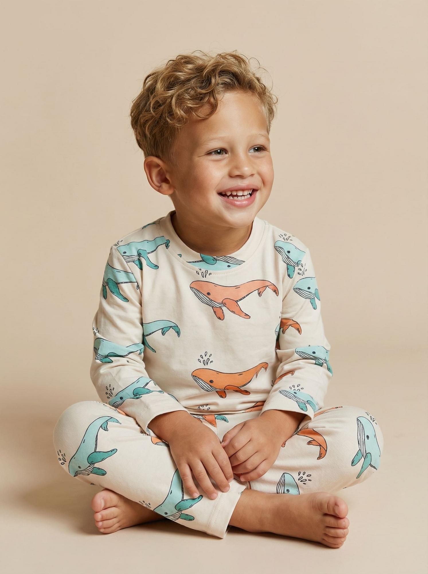 Пижама с принтом "Киты"