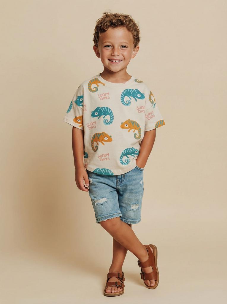 Футболка с манжетами «Хамелеон»