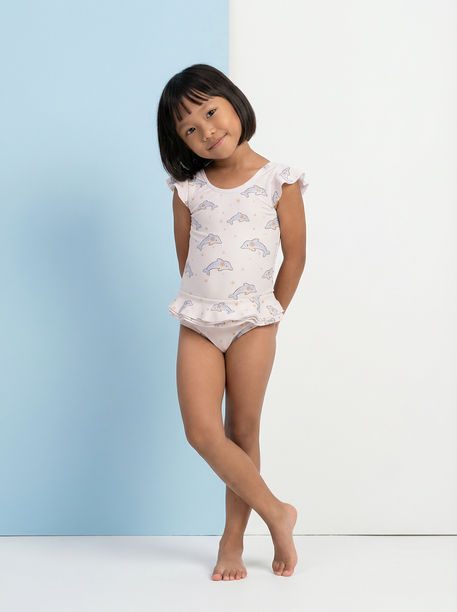 Купальник слитный "Дельфины"