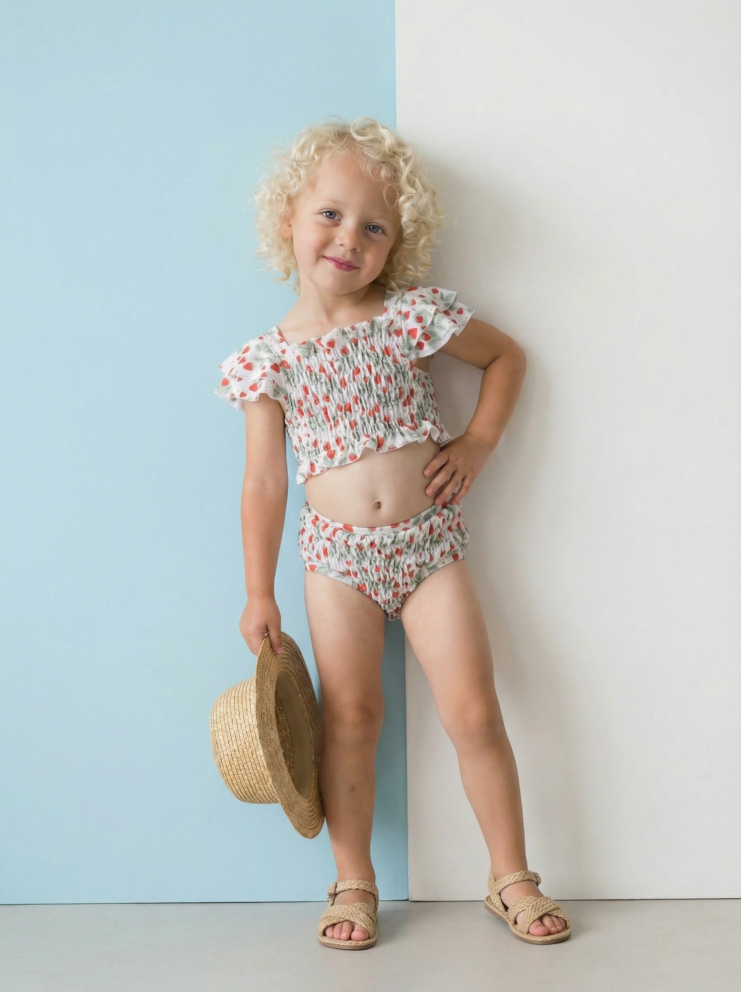 Купальник раздельный "Клубника"