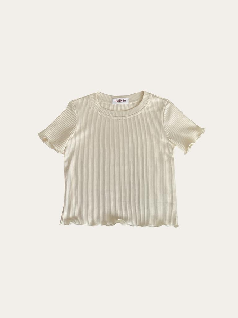 Футболка с волнистыми рукавами