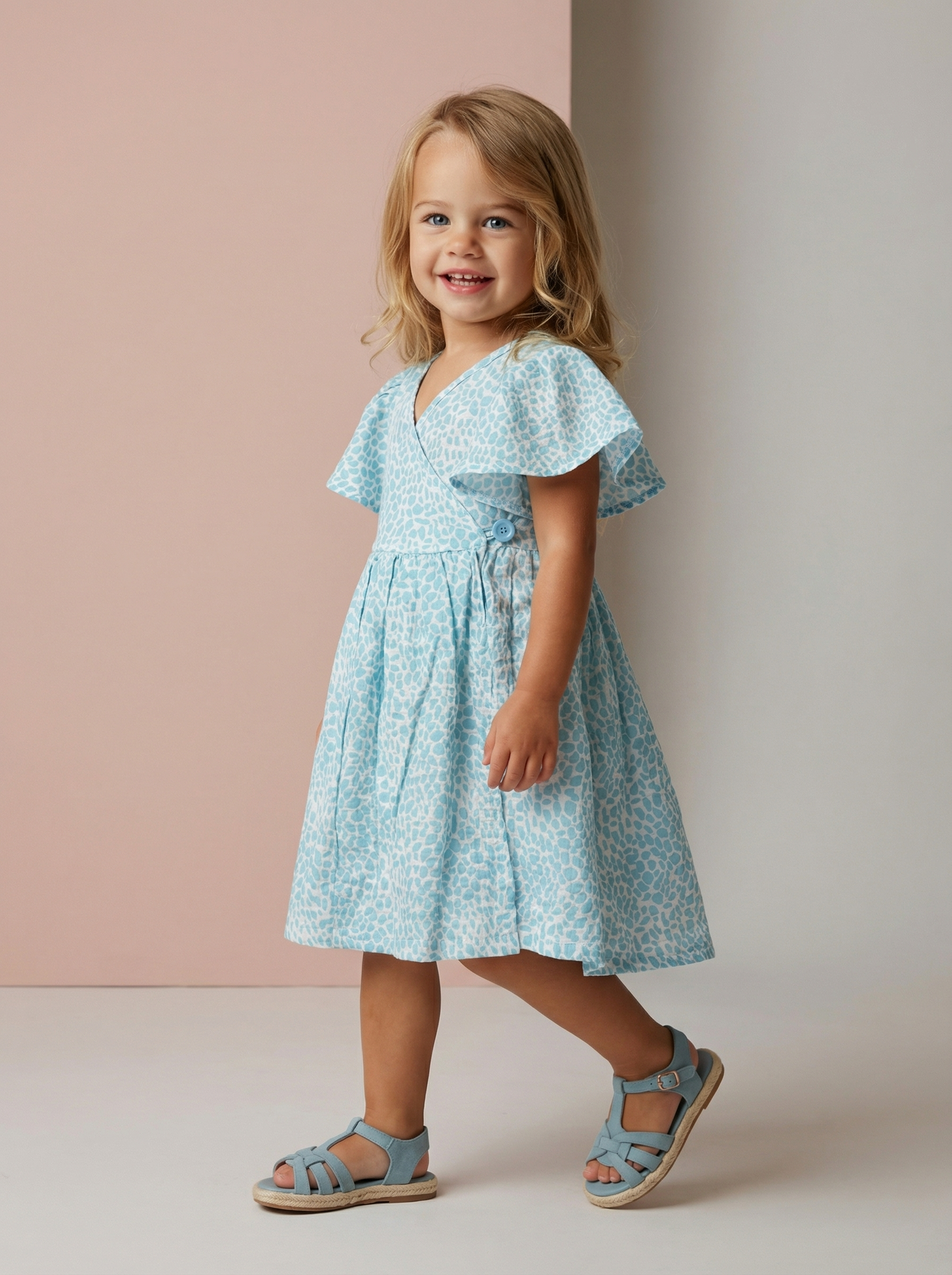 Платье из жатого хлопка "Крапинки"