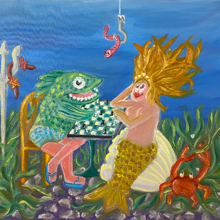 картина «Клёво место или Икор Шахматов в гостях у русалки Жабрины»