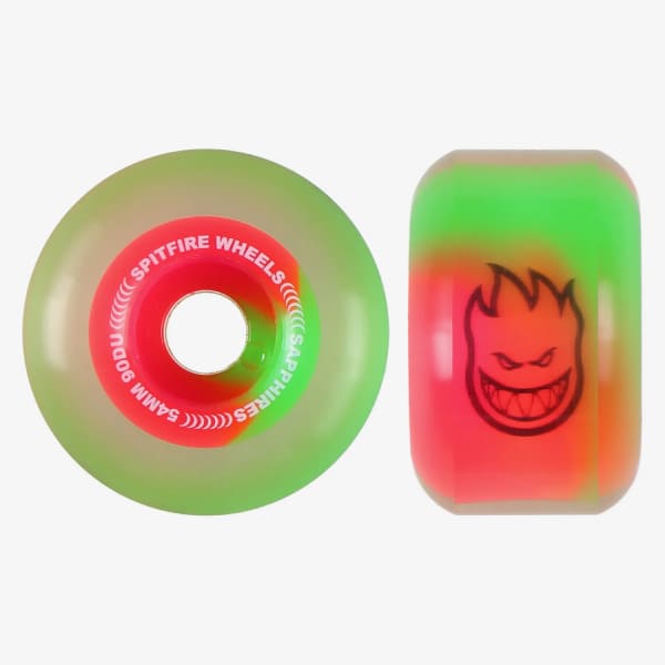 колеса Spitfire 90DU Sapphire Pink Green 54mm