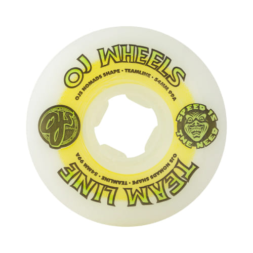 колеса Oj Wheels 54mm Team Line Original Yellow/Green Hardline 99a