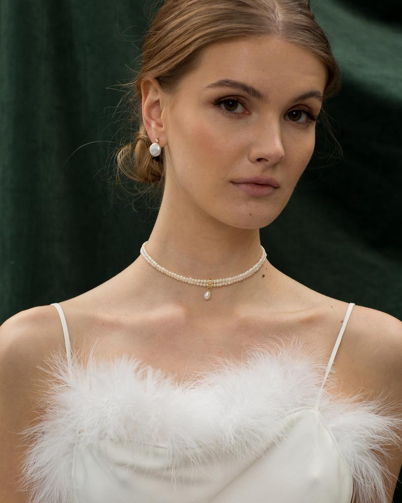 Двойной чокер из жемчуга