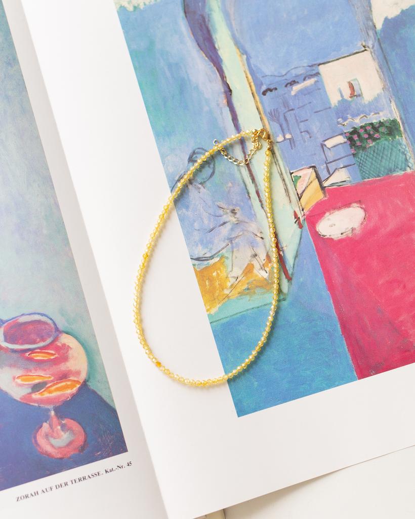 Чокер из желтого циркона