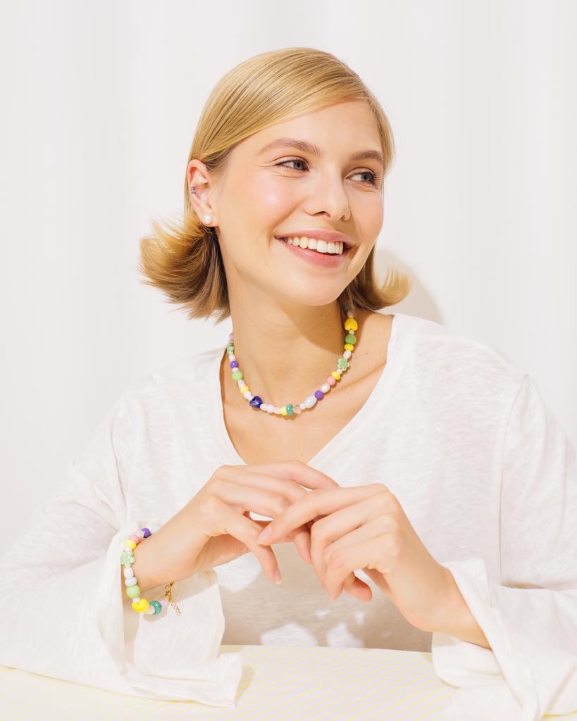 Чокер с цветной керамикой