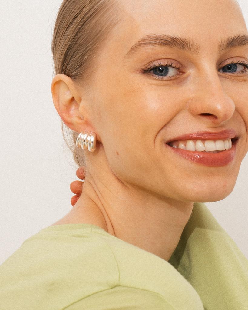 Серьги тройные