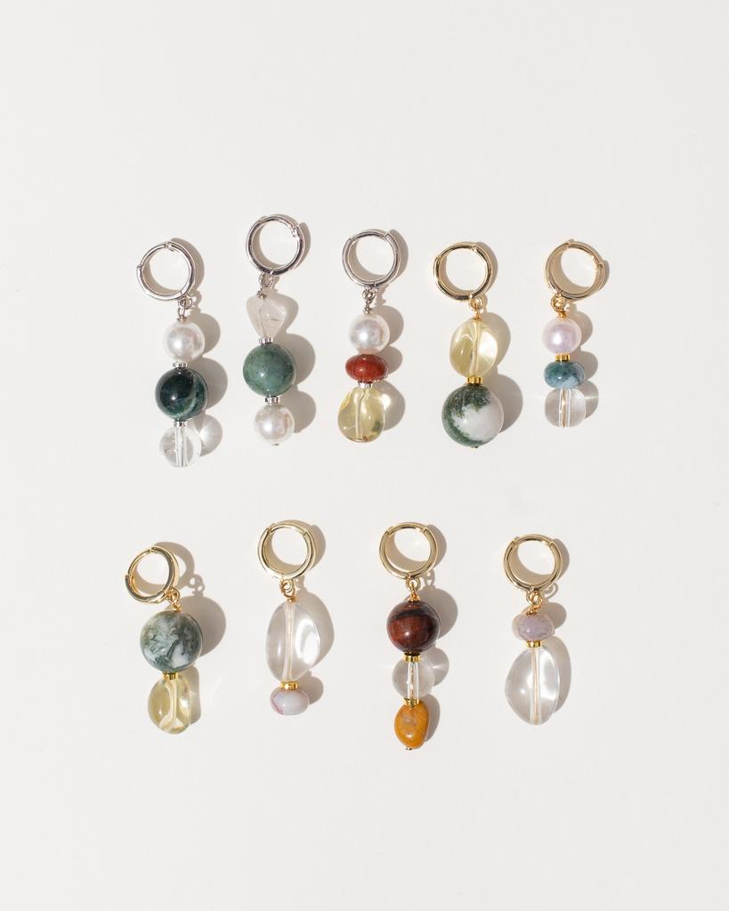 Моносерьга из натуральных камней