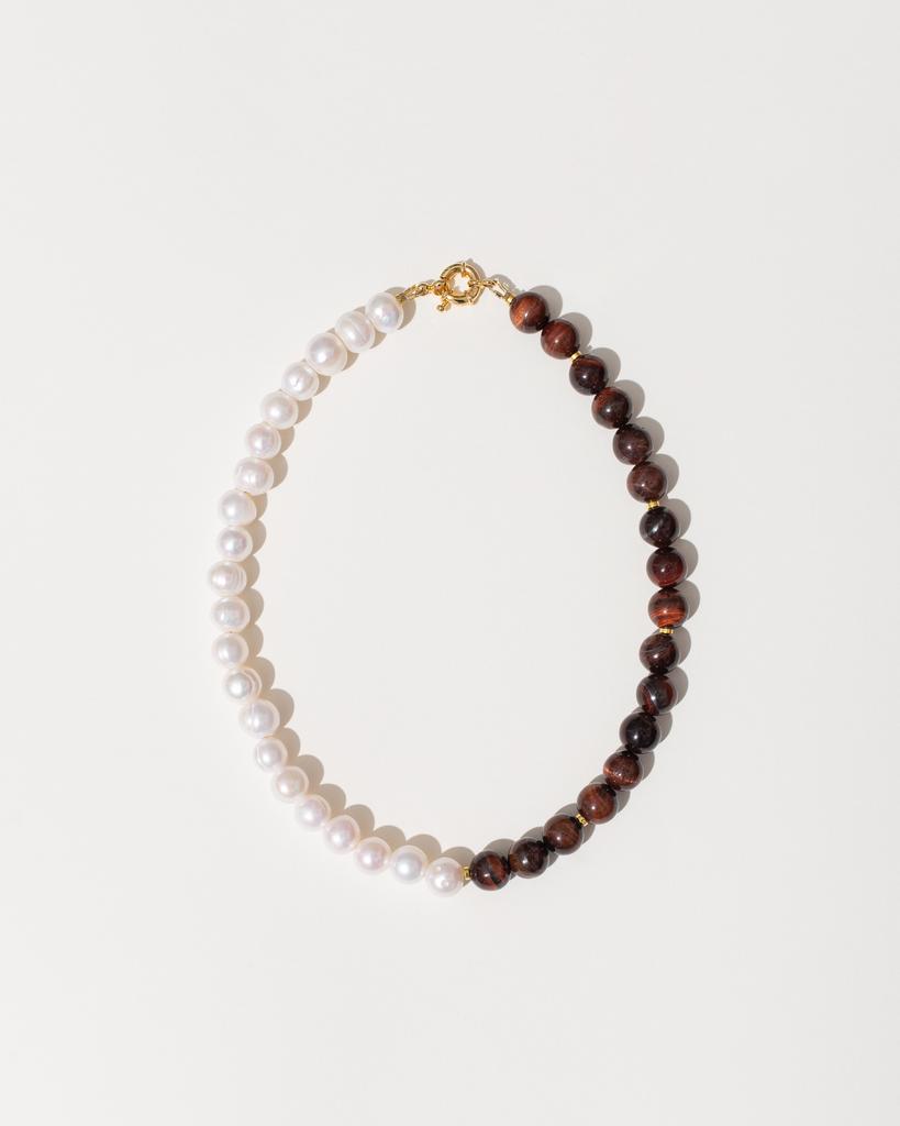 Двойной чокер тигровый глаз