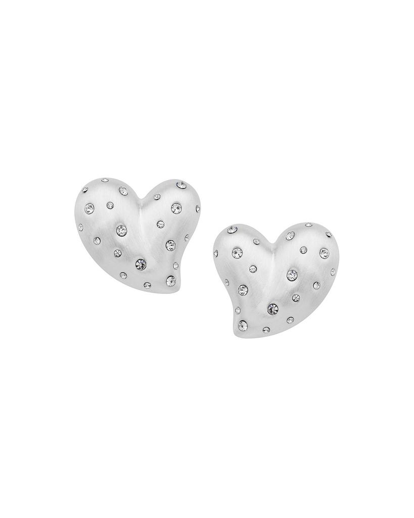 Крупные серьги сердца