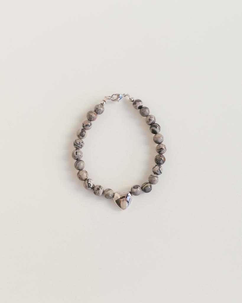 Браслет из серой яшмы