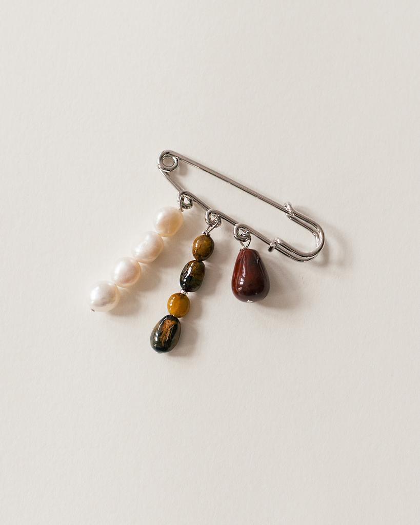 Брошь микс камней