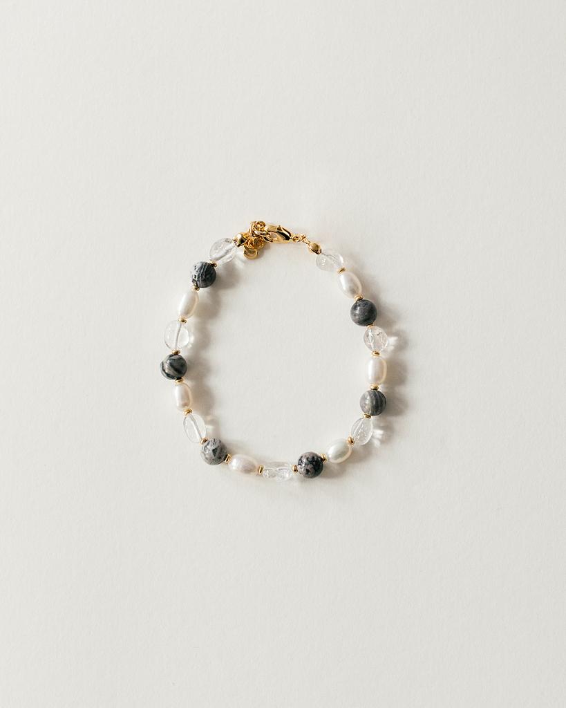 Браслет из серой яшмы