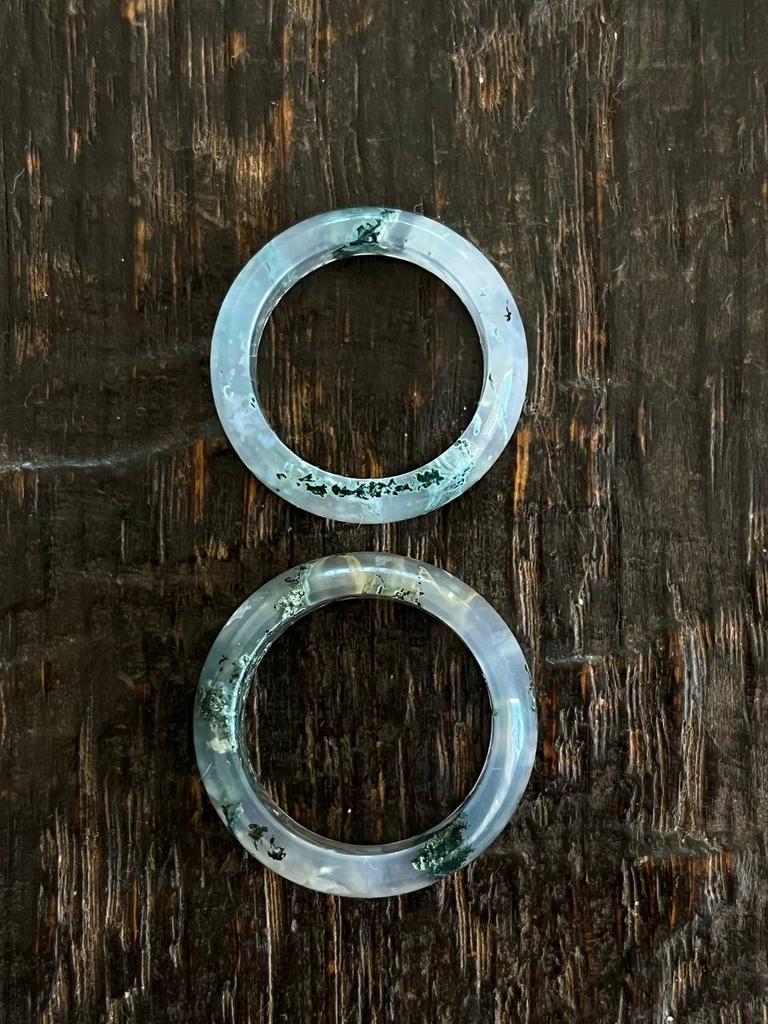 кольцо из мохового агата