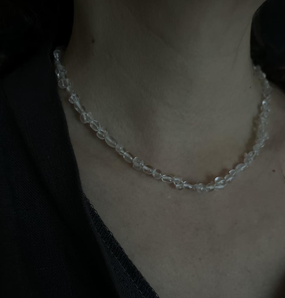 ожерелье из капель горного хрусталя