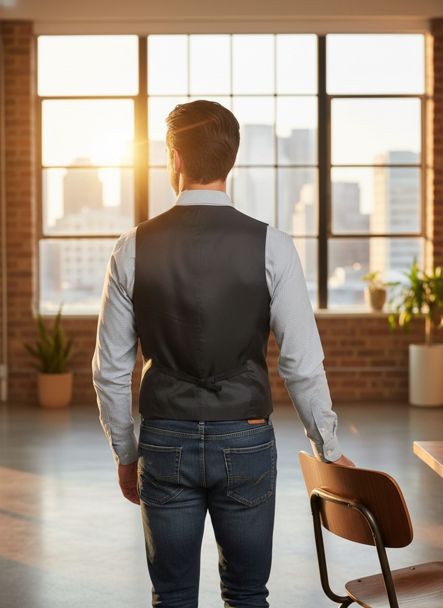 Выкройка мужского жилета М_001