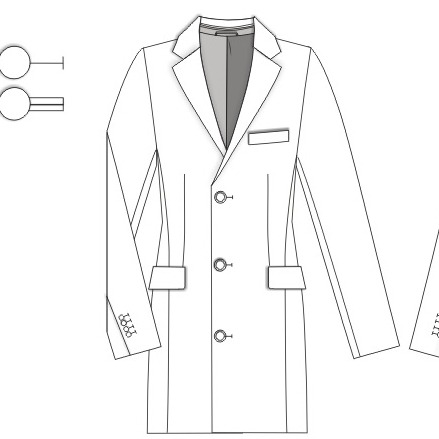 Выкройка мужского пальто М_012