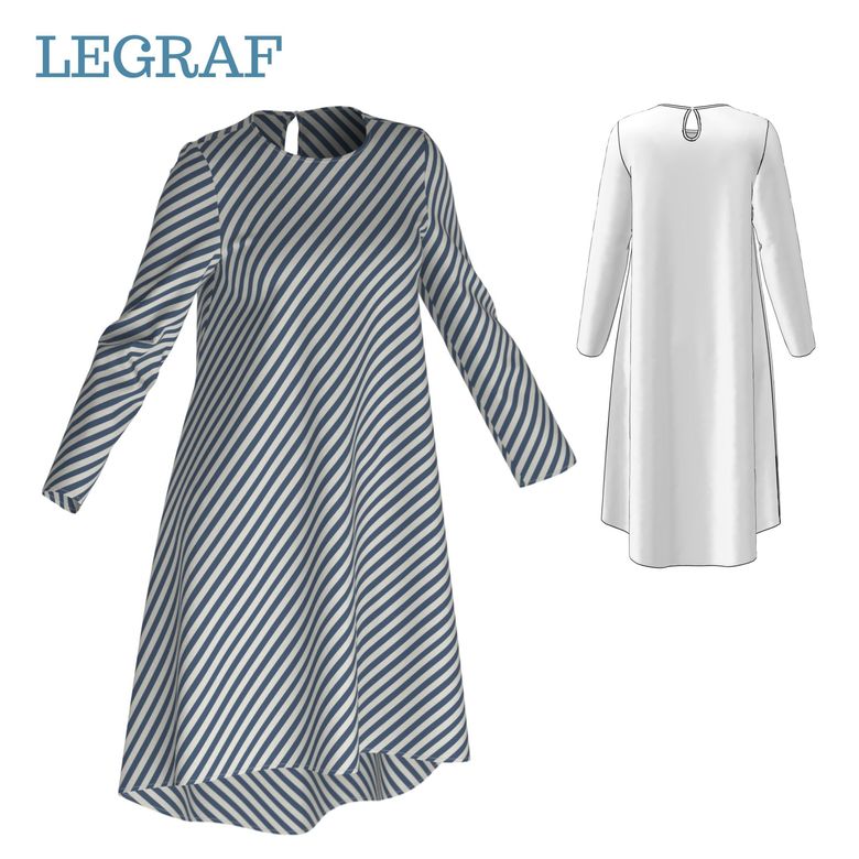 Выкройка платья-трапеции W_010