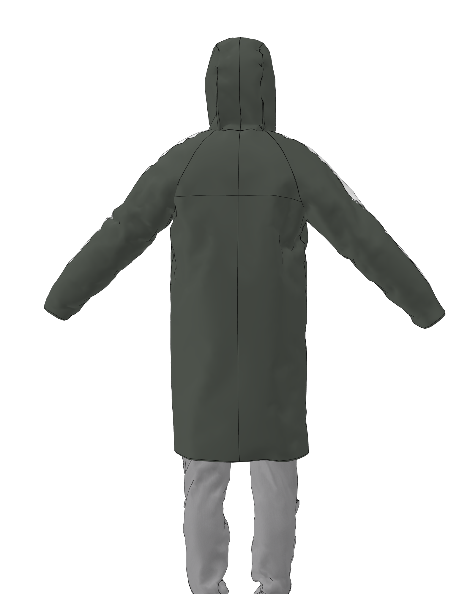 Выкройка мужской зимней куртки-парки М_037