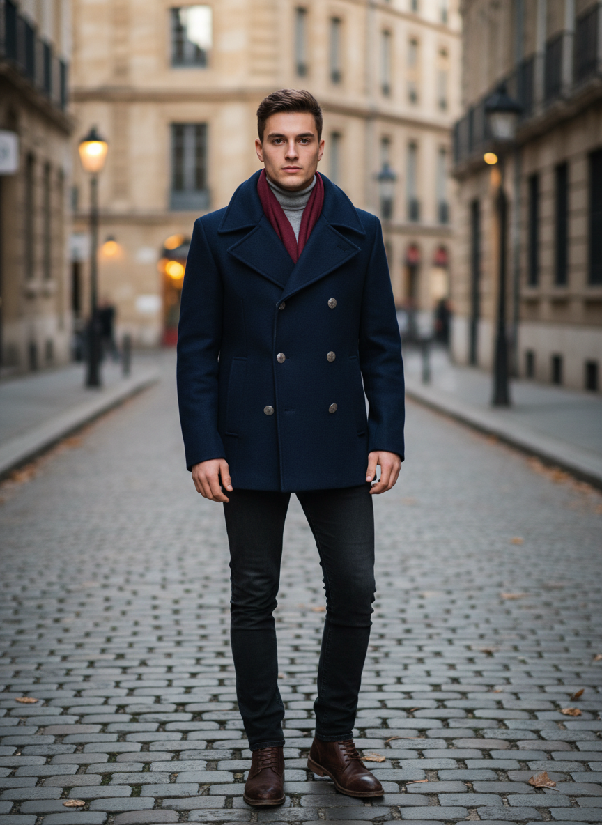 Выкройка мужского бушлата М_025