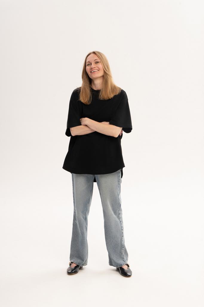 футболка art 022 черная с пич-эффектом