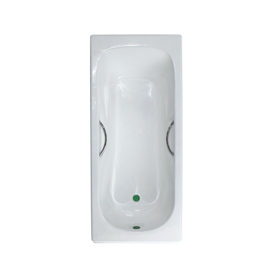 Чугунная ванна: 1700х750х420 с ручками поверхность дна без антискольжения.