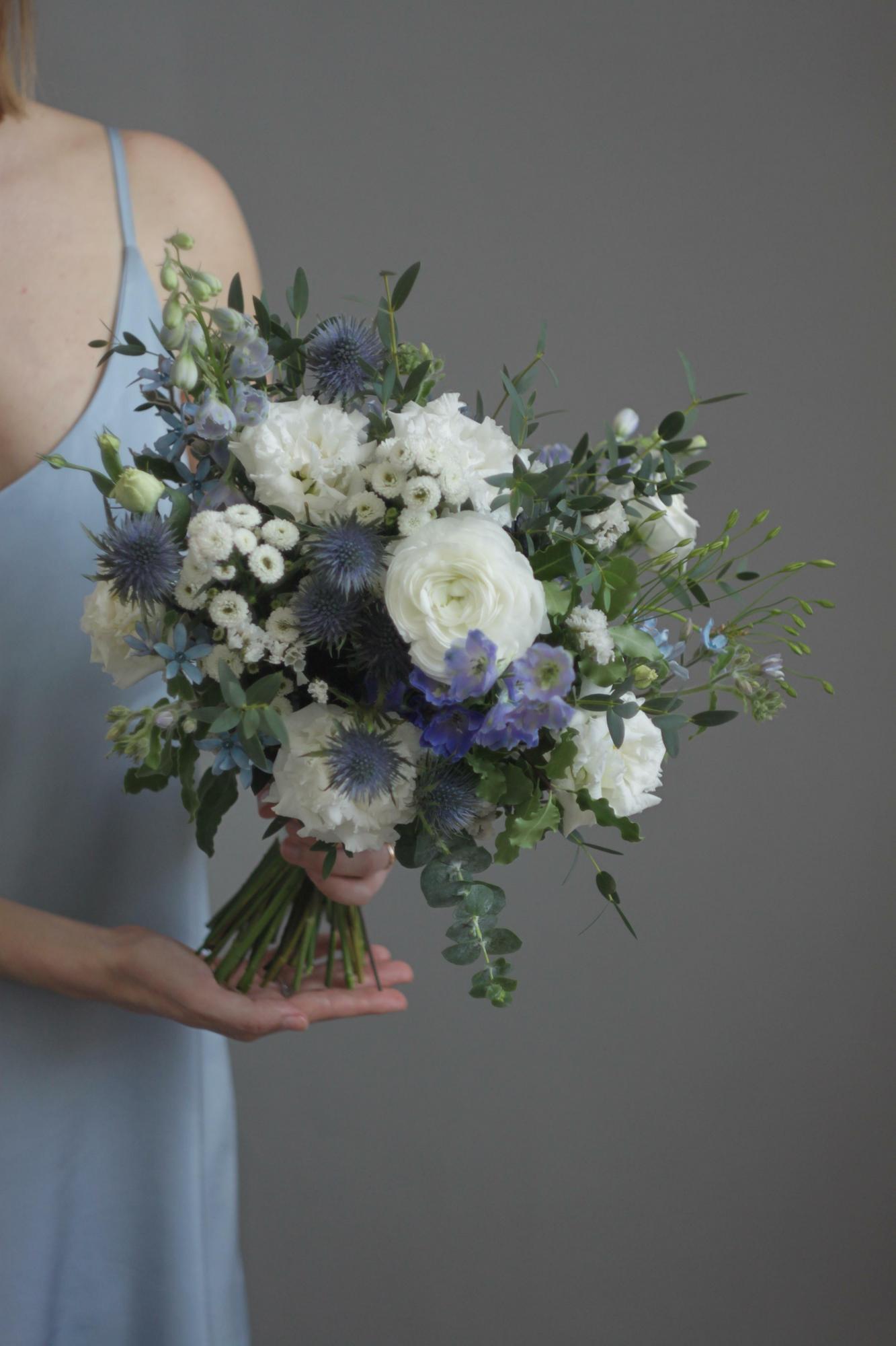 Букет невесты с эрингиумом