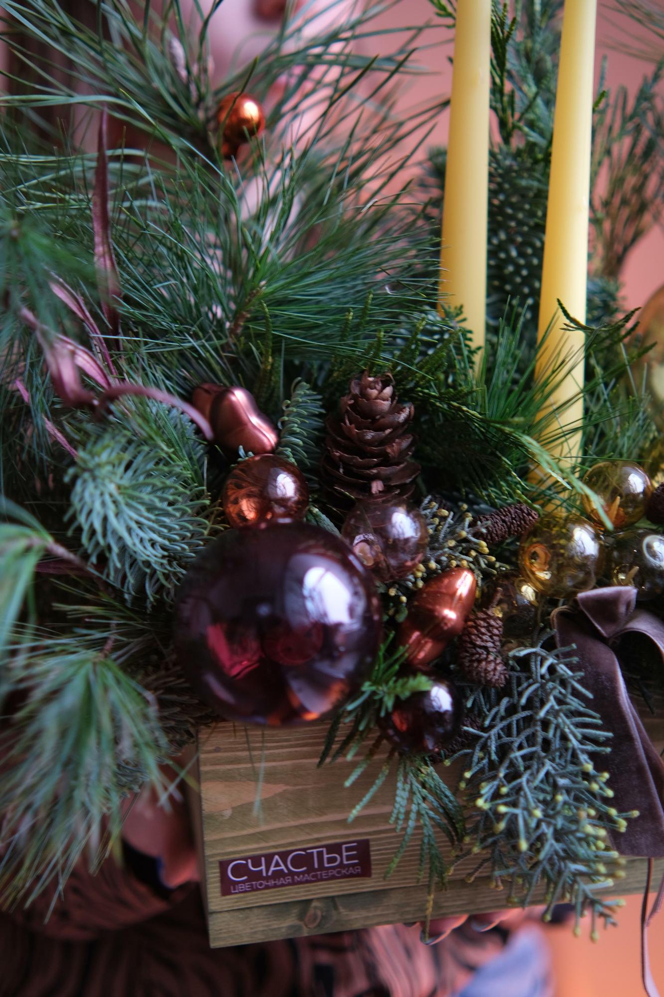 Композиция со свечами Винтаж