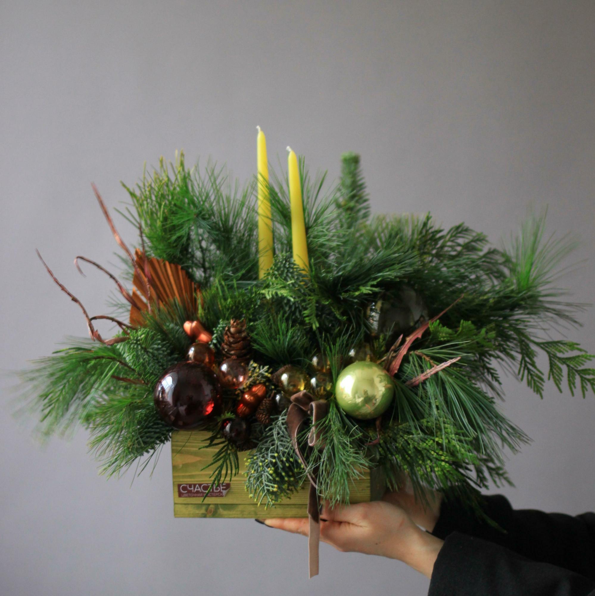 Композиция со свечами Винтаж