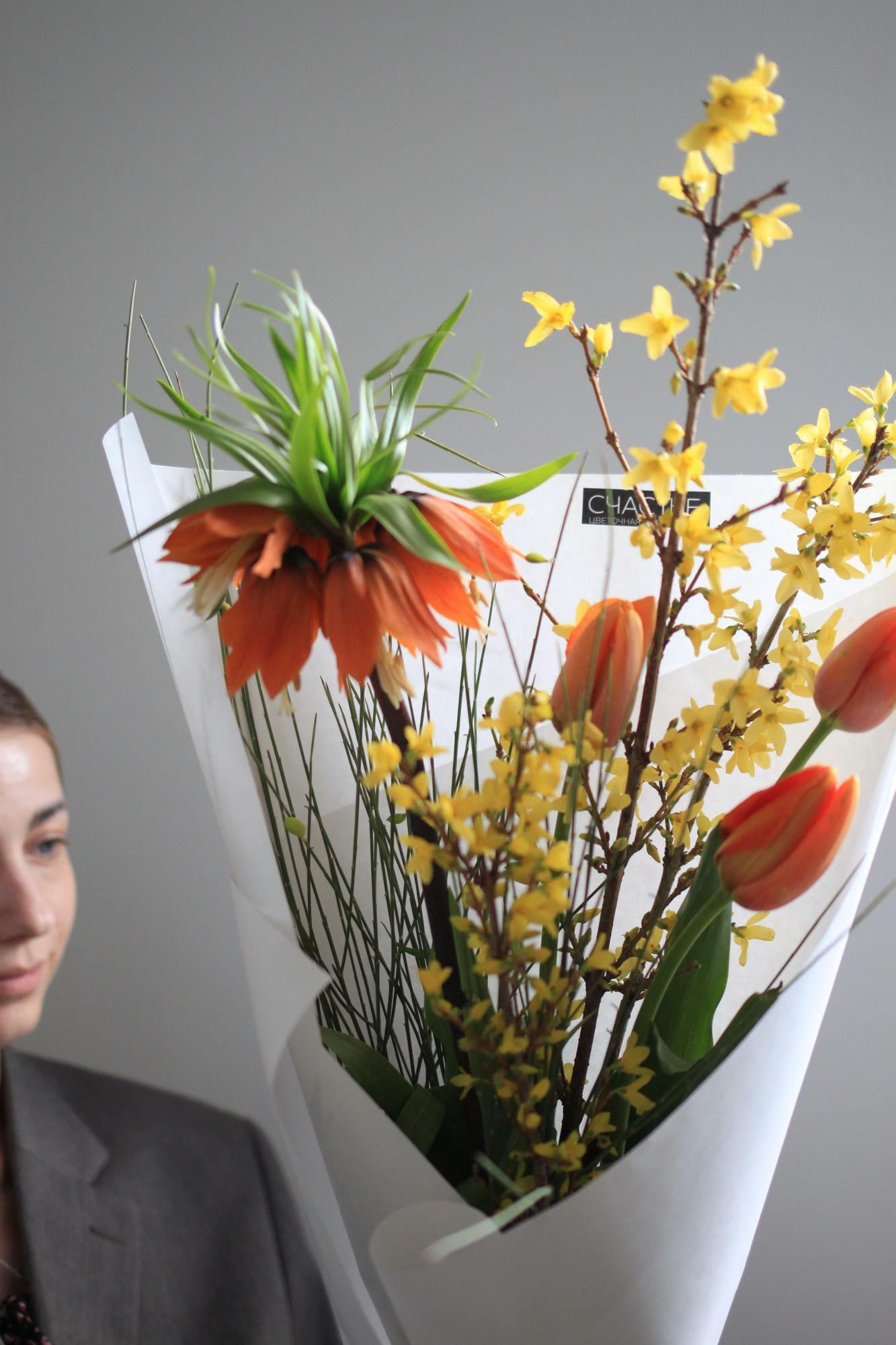 Букет в желто-оранжевой гамме